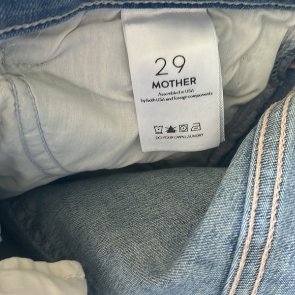 MOTHER The Lace Up Dazzler Ankle Tinge Light Wash High Waist Sz 29 - Picture 10 of 15